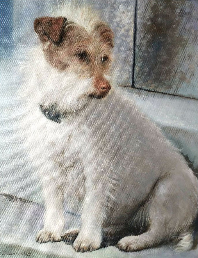 Portrettmaling av en hund