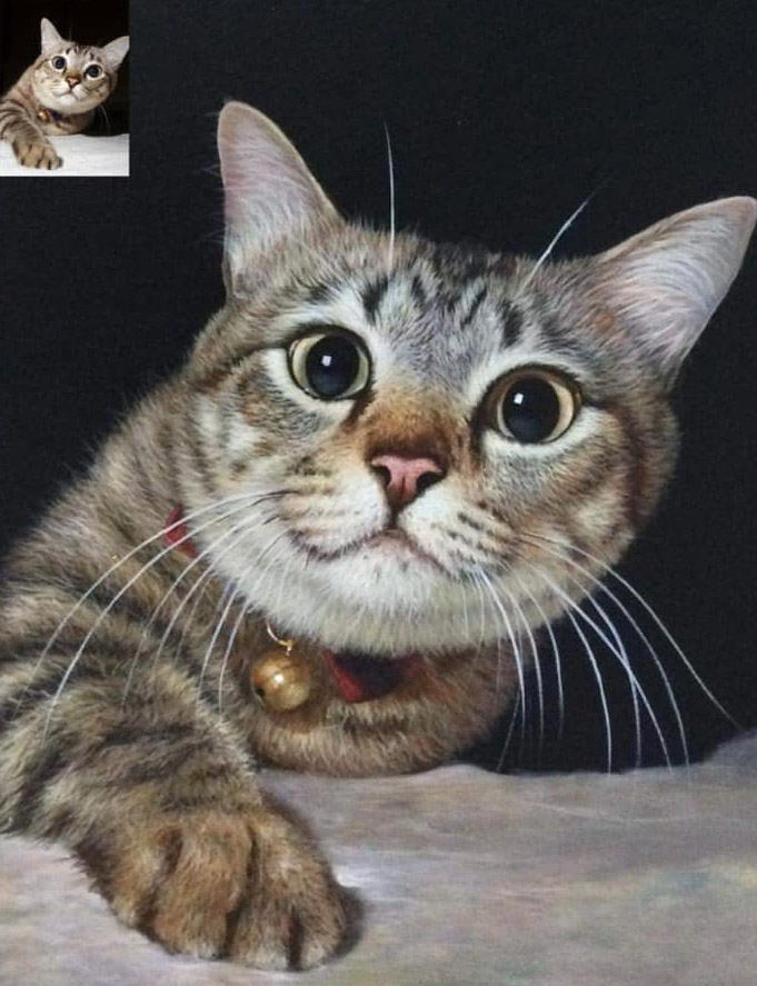 Maleri av en katt